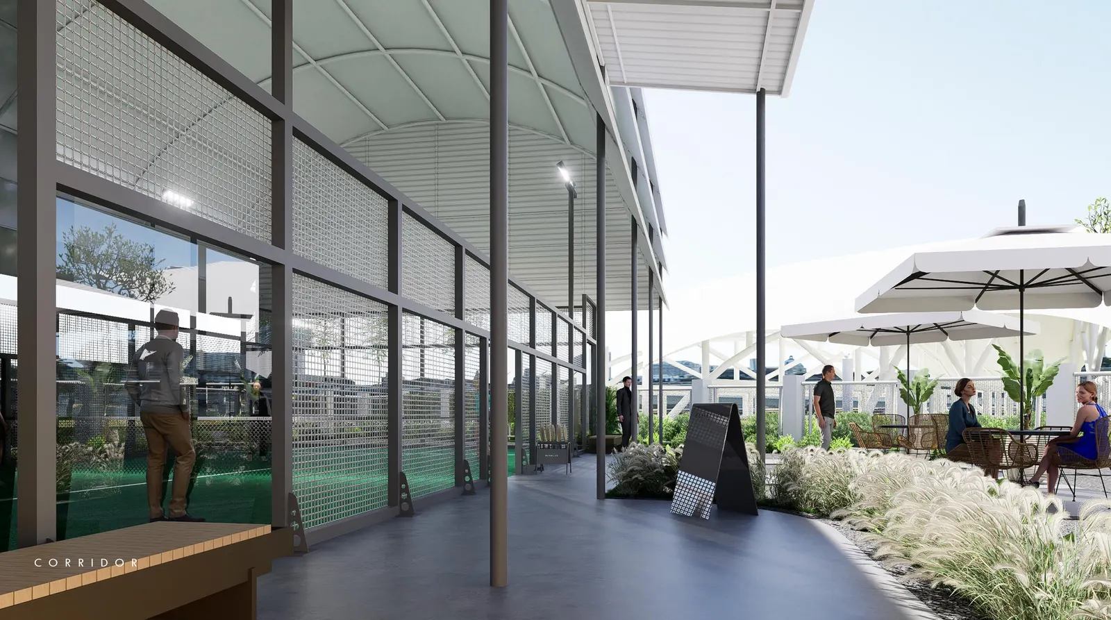 Covered padel courts at Elite Club Epicentrum